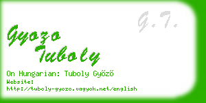 gyozo tuboly business card