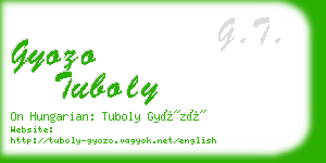 gyozo tuboly business card